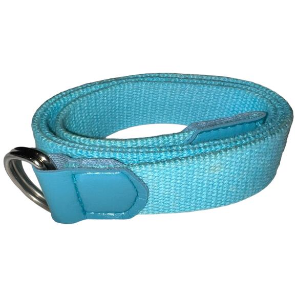 Vintage Adjustable Light Blue Fabric Belt - Small/Medium Waist - Picture 12 of 16